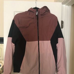VICTORIA SECRET PINK ZIPPERED HOODED JACKET